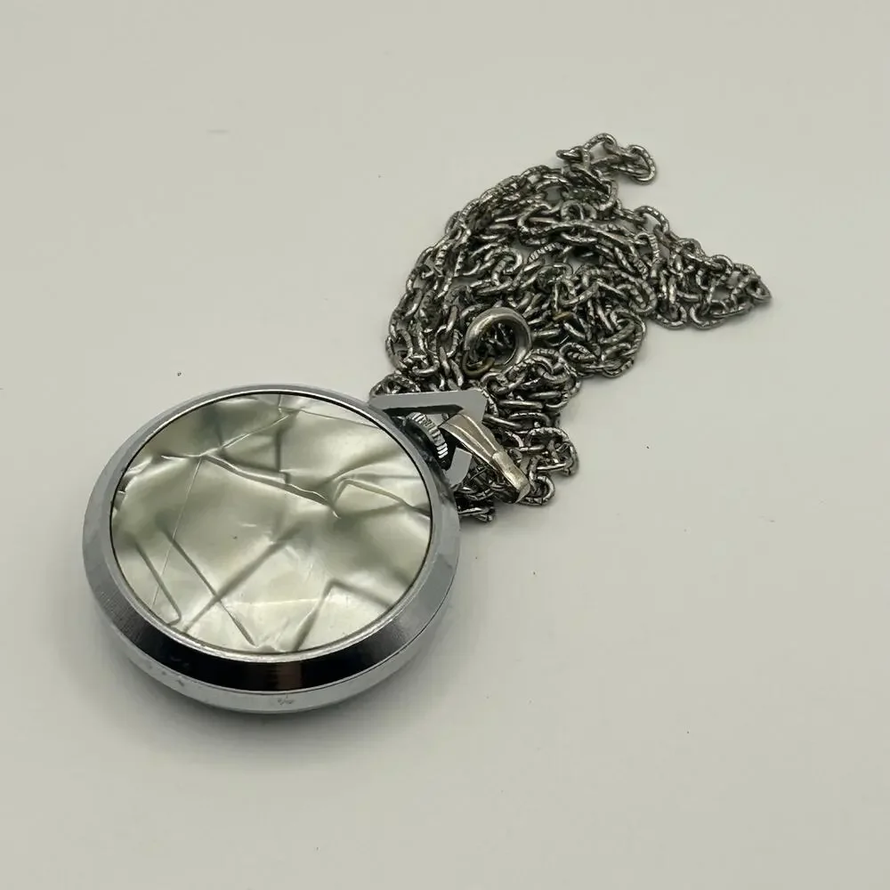 Vintage Lucerne Mechanical Anti-magnetic Swiss Pocket Watch, Silver  New Battery